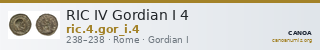 RIC IV Gordian I 4 — CANOA
