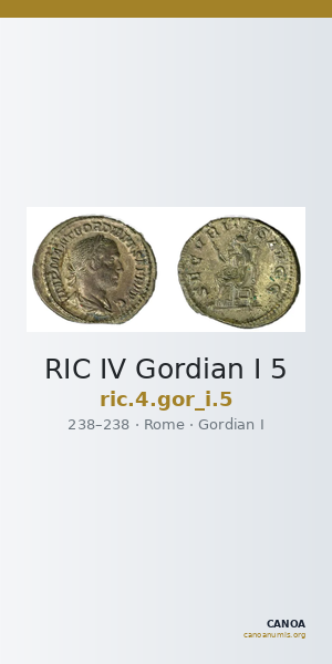 RIC IV Gordian I 5 — CANOA