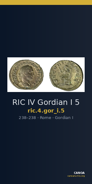 RIC IV Gordian I 5 — CANOA