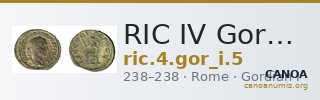 RIC IV Gordian I 5 — CANOA