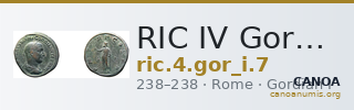 RIC IV Gordian I 7 — CANOA