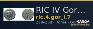 RIC IV Gordian I 7 — CANOA