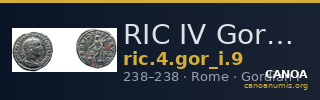 RIC IV Gordian I 9 — CANOA