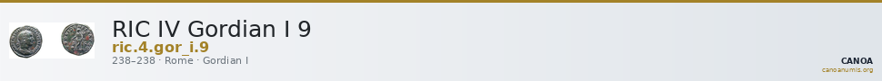 RIC IV Gordian I 9 — CANOA