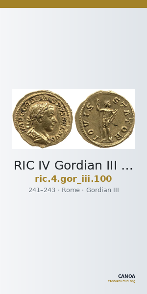 RIC IV Gordian III 100 — CANOA