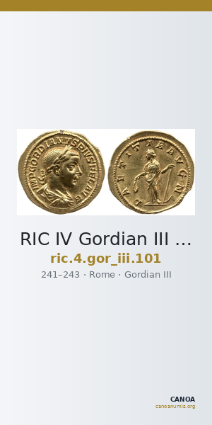 RIC IV Gordian III 101 — CANOA