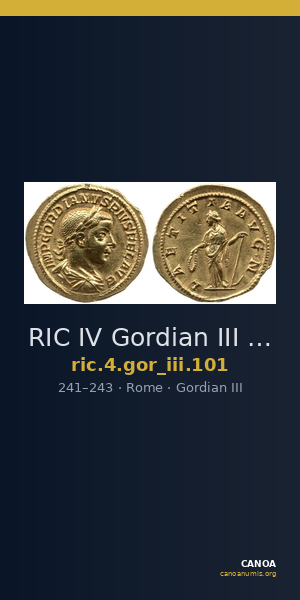 RIC IV Gordian III 101 — CANOA