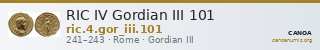 RIC IV Gordian III 101 — CANOA