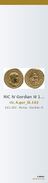 RIC IV Gordian III 102 — CANOA