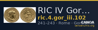RIC IV Gordian III 102 — CANOA