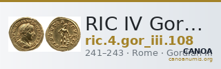 RIC IV Gordian III 108 — CANOA