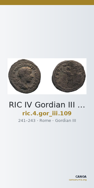 RIC IV Gordian III 109 — CANOA
