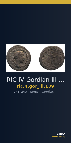 RIC IV Gordian III 109 — CANOA