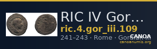 RIC IV Gordian III 109 — CANOA