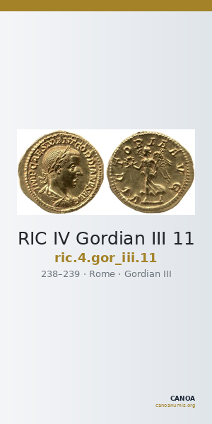 RIC IV Gordian III 11 — CANOA