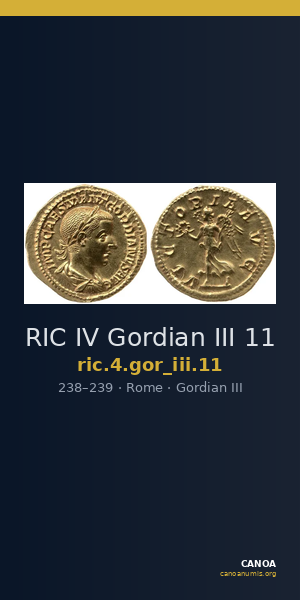 RIC IV Gordian III 11 — CANOA