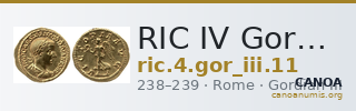 RIC IV Gordian III 11 — CANOA