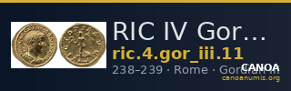 RIC IV Gordian III 11 — CANOA