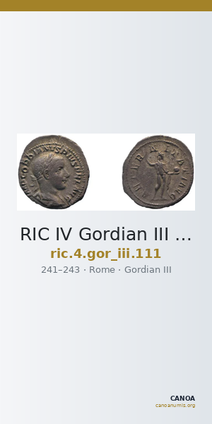 RIC IV Gordian III 111 — CANOA