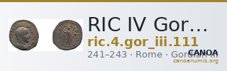 RIC IV Gordian III 111 — CANOA