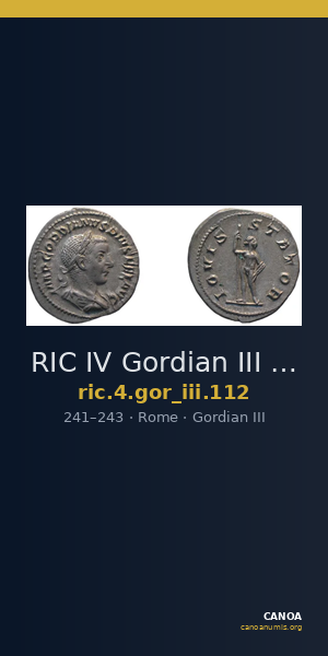 RIC IV Gordian III 112 — CANOA