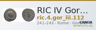 RIC IV Gordian III 112 — CANOA