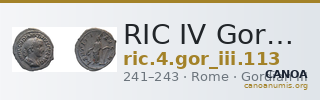 RIC IV Gordian III 113 — CANOA