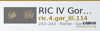 RIC IV Gordian III 114 — CANOA