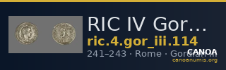 RIC IV Gordian III 114 — CANOA