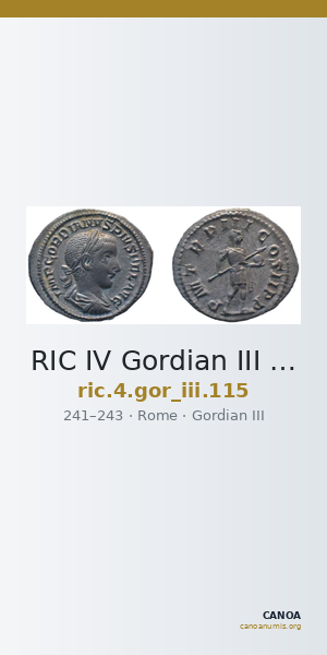 RIC IV Gordian III 115 — CANOA