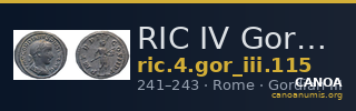 RIC IV Gordian III 115 — CANOA