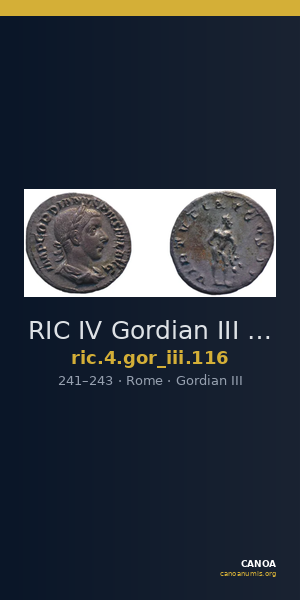 RIC IV Gordian III 116 — CANOA