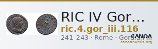 RIC IV Gordian III 116 — CANOA