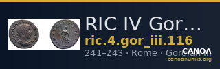 RIC IV Gordian III 116 — CANOA