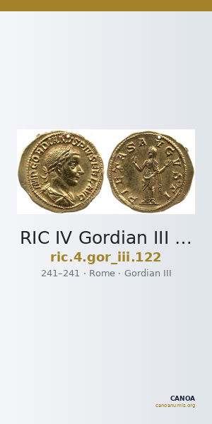 RIC IV Gordian III 122 — CANOA