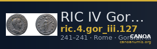 RIC IV Gordian III 127 — CANOA