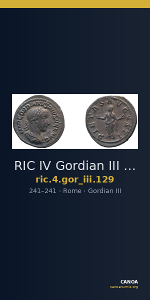RIC IV Gordian III 129 — CANOA