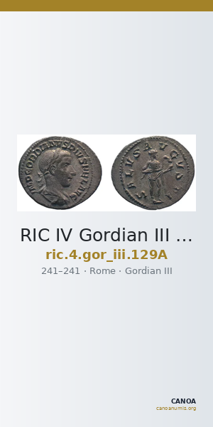 RIC IV Gordian III 129A — CANOA