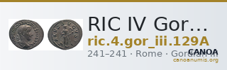 RIC IV Gordian III 129A — CANOA