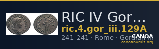 RIC IV Gordian III 129A — CANOA
