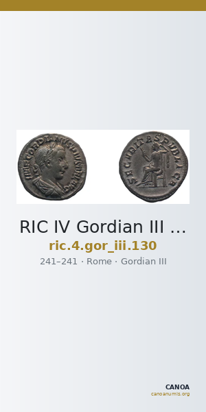 RIC IV Gordian III 130 — CANOA