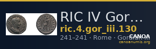RIC IV Gordian III 130 — CANOA