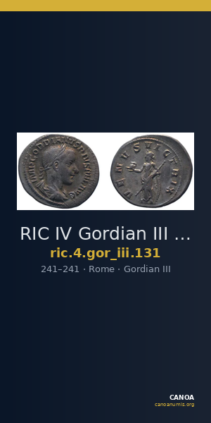 RIC IV Gordian III 131 — CANOA