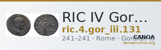 RIC IV Gordian III 131 — CANOA