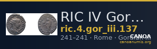 RIC IV Gordian III 137 — CANOA