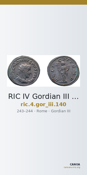 RIC IV Gordian III 140 — CANOA