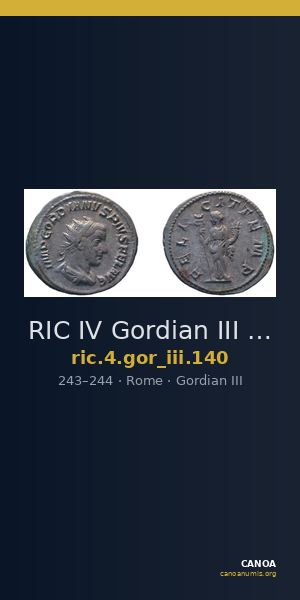 RIC IV Gordian III 140 — CANOA