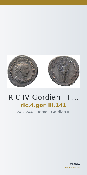 RIC IV Gordian III 141 — CANOA