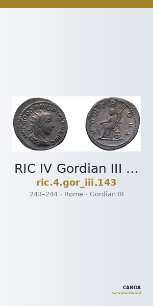 RIC IV Gordian III 143 — CANOA