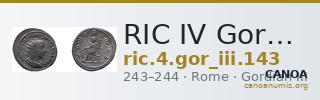 RIC IV Gordian III 143 — CANOA